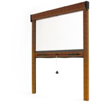 Mosquitera Estor Recortable AVOSDIM Alu Roble dorado -A 125 x A 160 cm