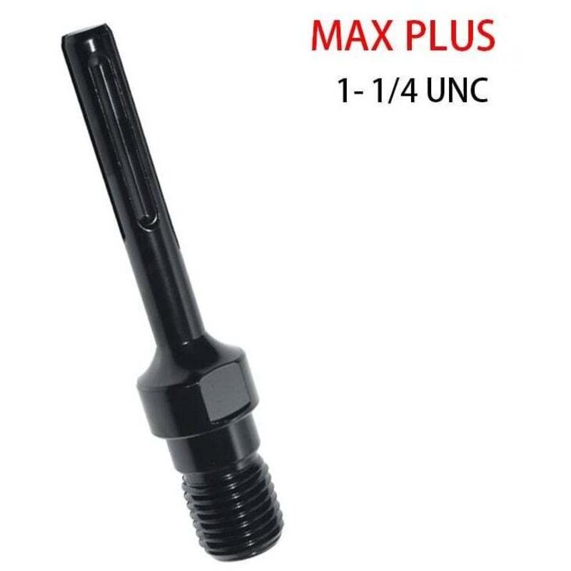 Adaptateur UNC 1 1/4" Vers SDS-Plus Pour Carotteuses - Longueur 190 Mm, Acier 45 - Compatible Marteaux-Perforateurs SDS-Plus