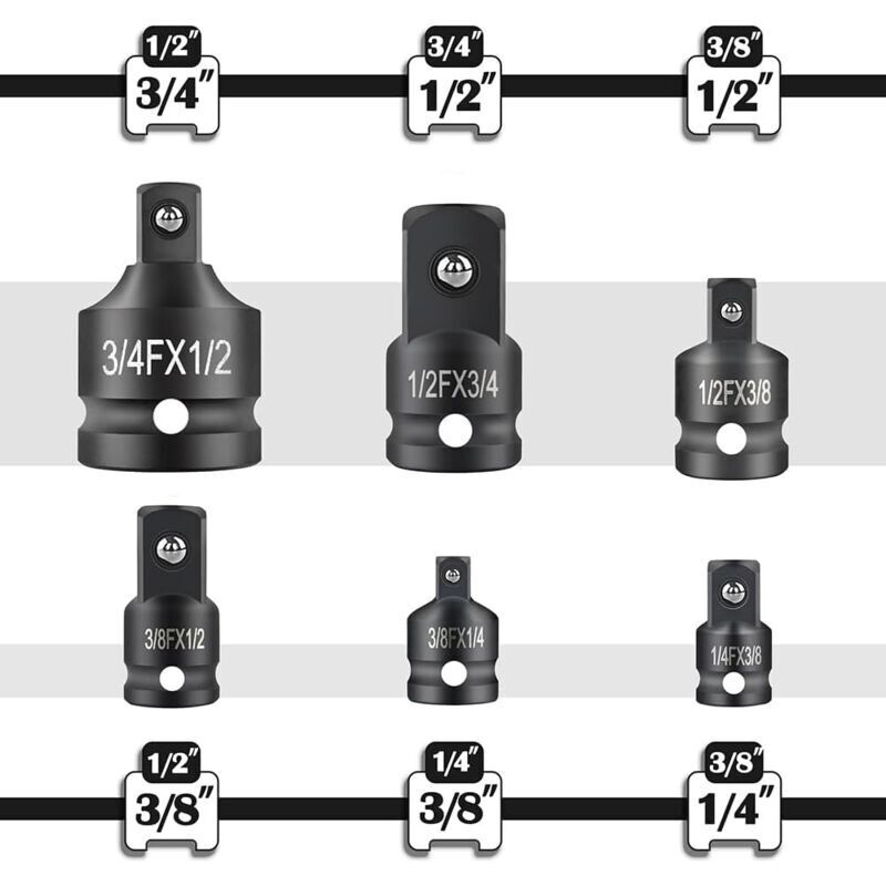 Lot De 2 Adaptateurs Tuyau 3/8" Mâle Vers 1/2" Femelle - Laiton + Joints Caoutchouc - Plomberie