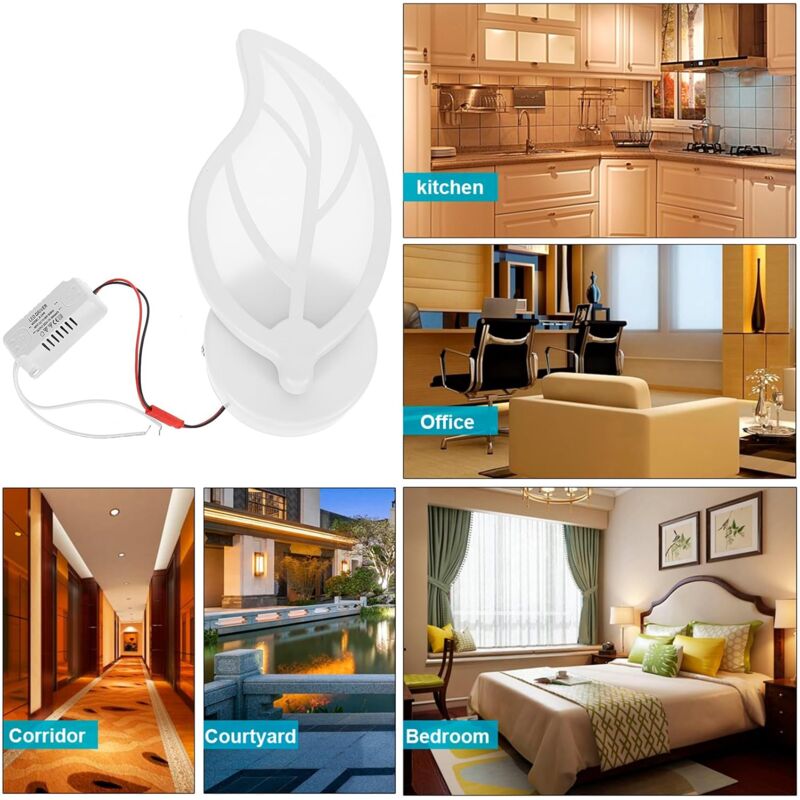 Applique murale - Pour intérieur - Moderne - Abat-jour en acrylique avec lampes LED intégrées - Pour chambre d'enfant - Éclairage – 6W Blanc | Leroy Merlin