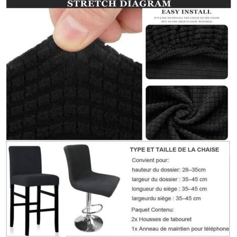 Housse De Chaise De Salon Transparente 51x40x12 Cm - Protection Contre Taches Et Cheveux, Pour Coiffure, Massage, Bureau - 6
