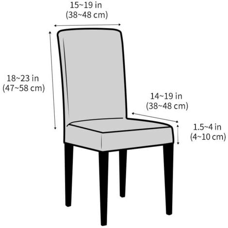 Housse de chaise extensible 4 pièces, housse de chaise salle à manger housse de chaise beige épaisse convient à une variété de scénarios maison hôtel restaurant bureau