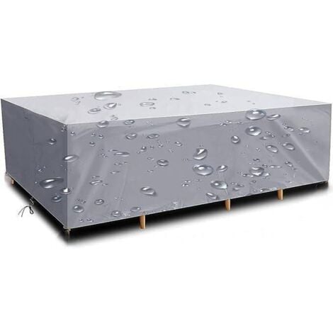 TEMPSA Housse de Protection Meuble Table Rectangulaire Etanche Gris GRIS  180 x120 x74cm - Cdiscount Maison