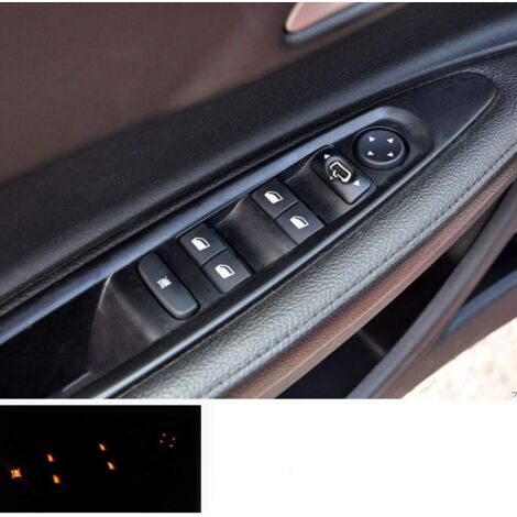 Levé Vitre C4 Avant Gauche Drive CÔTÉ Électrique Interrupteur Bouton Poussoir Interrupteur de Commande Lève Vitre pour Citroen C4 04-10 Noir Automatic