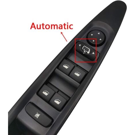 Levé Vitre C4 Avant Gauche Drive CÔTÉ Électrique Interrupteur Bouton Poussoir Interrupteur de Commande Lève Vitre pour Citroen C4 04-10 Noir Automatic