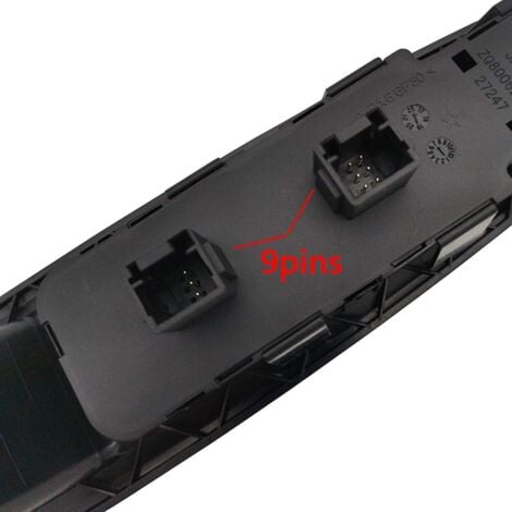 Levé Vitre C4 Avant Gauche Drive CÔTÉ Électrique Interrupteur Bouton Poussoir Interrupteur de Commande Lève Vitre pour Citroen C4 04-10 Noir Automatic