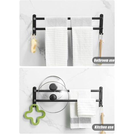 Porte serviette,Porte-serviettes rotatif T1 en aluminium,étagère de cuisine,porte-papier mural