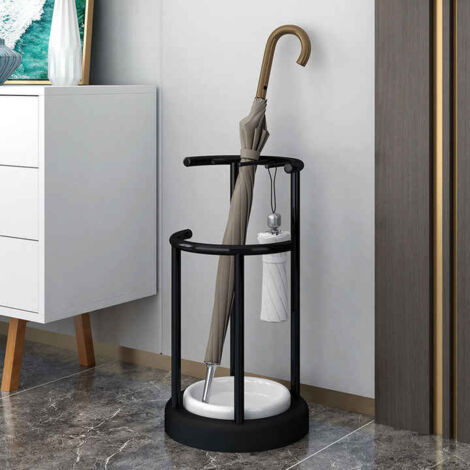 Porte-parapluie Métal Antirouille – Design Carré Avec Fond Lesté – 42x16x16 Cm – Pour Entrée, Bureau, Extérieur