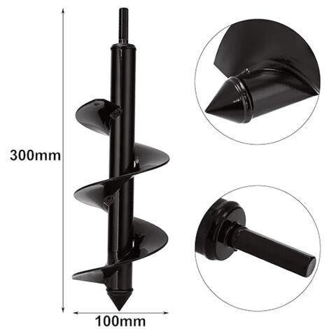 Tarière WERHE 100mm Pour Perceuse - Creuse Des Trous Pour Plants Facilement !