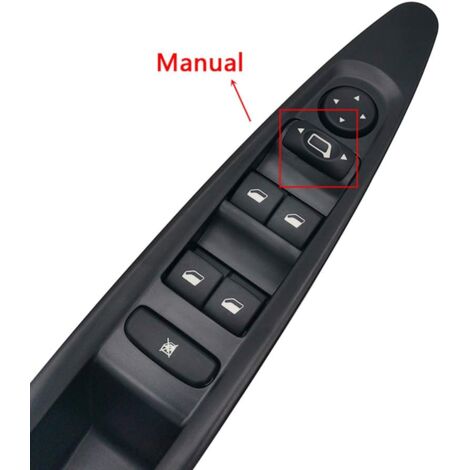 Levé Vitre C4 Avant Gauche Drive CÔTÉ Électrique Interrupteur Bouton Poussoir, Interrupteur de Commande Lève Vitre pour Citroen C4 04-10 noir Manual