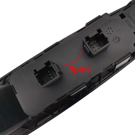 Levé Vitre C4 Avant Gauche Drive CÔTÉ Électrique Interrupteur Bouton Poussoir, Interrupteur de Commande Lève Vitre pour Citroen C4 04-10 noir Manual