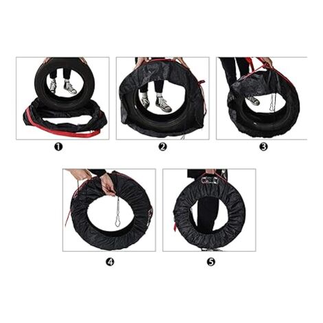 Lot De 4 Housses Pour Pneus De Secours 18-22 Pouces - Imperméables, Anti-poussière - Pour Voiture, SUV, Camping-car