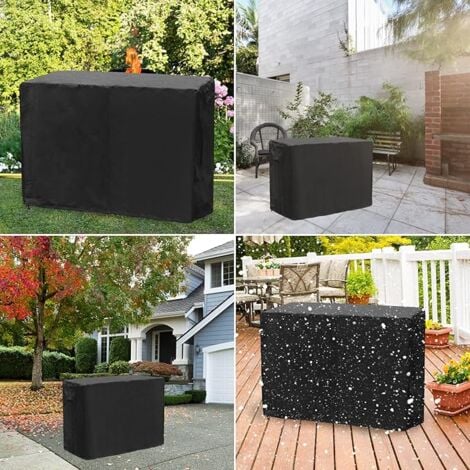 Housse De Protection 120x60x90cm 210D Oxford Noir pour chariot plancha Housse de barbecue