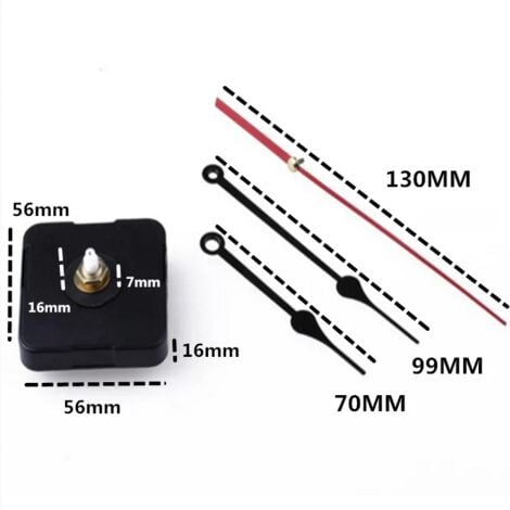 Ensemble M2188 16mm professionnel et pratique mécanisme de mouvement d'horloge murale à Quartz bricolage Kit de pièces d'outils de réparation avec des mains créatives pratique