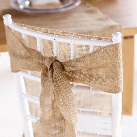 30x1000CM Chemin de Table Toile de Jute Naturel, Toile de Jute Rouleau Chemin de Table Suture Complète du Bord, Très pour la Décoration de Table pour Mariage Fête