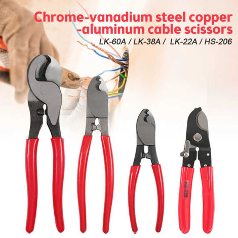 L&H-Cfcahl – Lot de 4 coupe-fils pour électriciens – Coupe-câbles légers – Dénudage sans réglage – Pour fils multiples et isolations variées - HS-206