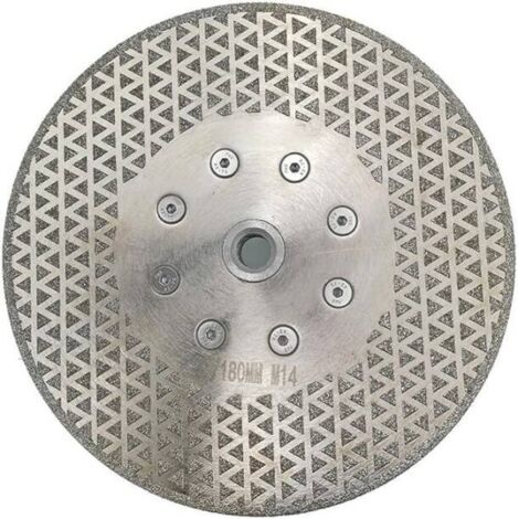 L&H-Cfcahl – Disque diamant pour meuleuse 180 mm – Double face électroplaqué – Pour marbre, granit et carrelage – Haute efficacité de coupe