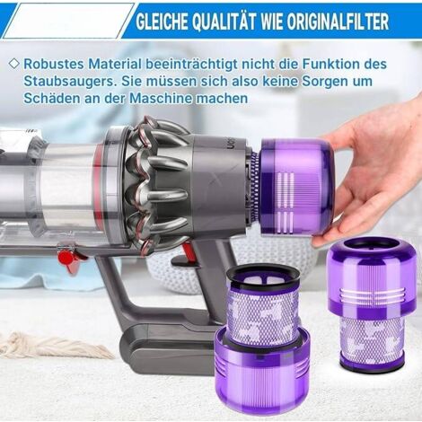 Filtre pour aspirateur Filtre pour Dyson V11 V15 SV14 SV17 SV22, 2 Pack Filtres de remplacement pour Aspirateur Absolute Total Clean Extra Pro Animal Torque Drive Detect Remplace DY-970013-02 97001302
