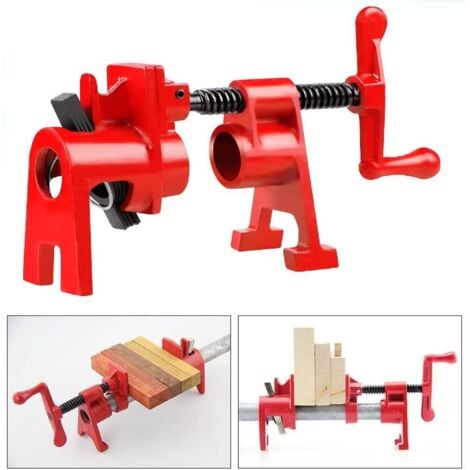 Serre joint 1 pcs 3/4" Serre-Joint en Tube Collier de Serrage Dispositif de Serrage Rapide à Bois Vertical à Manivelle Pince à bois Travail du bois collier de serrage