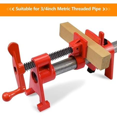 Serre joint 1 pcs 3/4" Serre-Joint en Tube Collier de Serrage Dispositif de Serrage Rapide à Bois Vertical à Manivelle Pince à bois Travail du bois collier de serrage