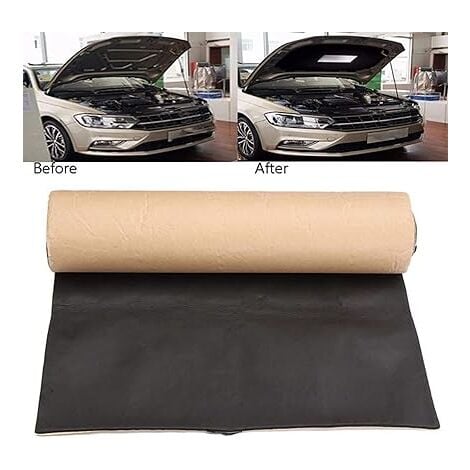 Kit premium d'insonorisation automobile - Mousse acoustique 6mm haute densité [10dB réduction] - Adhésif renforcé - 100x50cm par rouleau - Isolation phonique/thermique 2-en-1 - Facile à poser