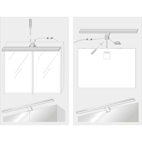 Applique murale LED lampe miroir LED lampe armoire Applique Salle de Bain 40cm 8W 4000K 780lm IP44 blanc neutre