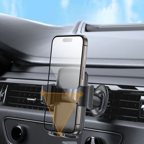 Support Téléphone Voiture pivotant à 360°verrouillage solide par ardillon, pour smartphones et GPS de 4,8 à 7,2 pouces