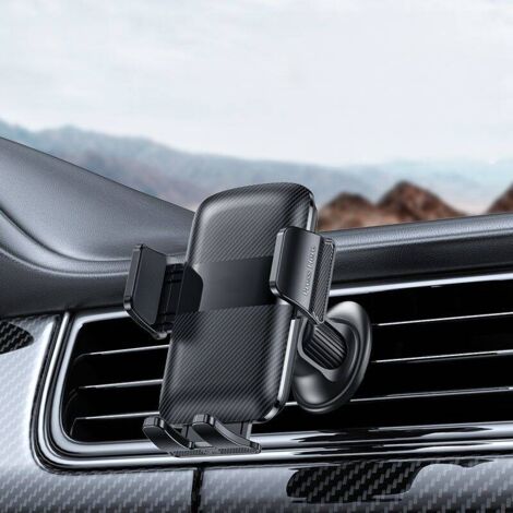 Support Téléphone Voiture pivotant à 360°verrouillage solide par ardillon, pour smartphones et GPS de 4,8 à 7,2 pouces