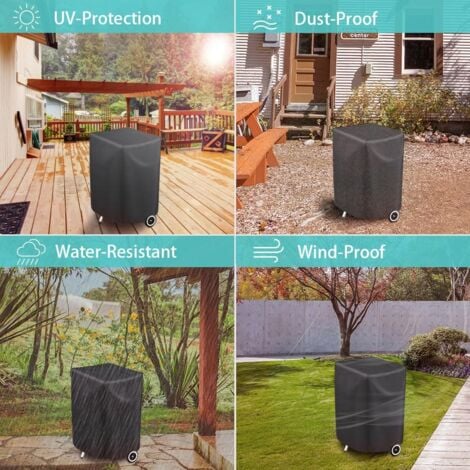 Housse De Protection 47x44.5x84cm 210D Oxford Noir pour chariot plancha Housse de barbecue