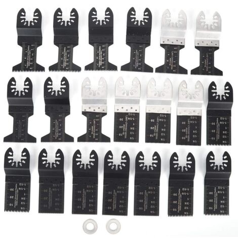 Lot de 20 lames de scie oscillantes universelles, lames de scie oscillantes professionnelles à dégagement rapide de 35/45 mm Pour un outil multifonction