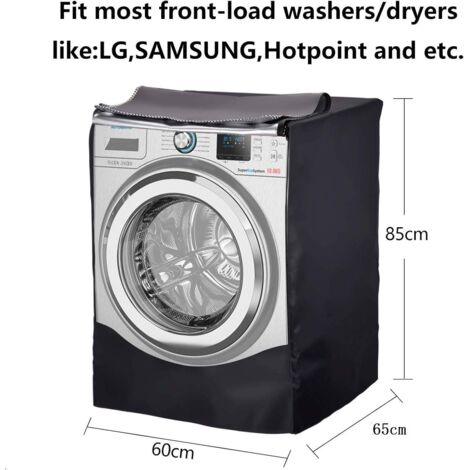 HAUSPROFI Housse Imperméable Pour Machine à Laver Et Sèche-Linge Extérieur 60x64x85cm - Protection Anti-UV Et Anti-Poussière