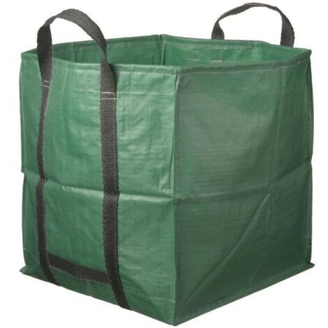 Grand sac de jardin 252L 60x60x70cm - Sac poubelle extérieur ultra-résistant - Tissu déchirure/UV/pluie - Square Garden - Vert (1/5)