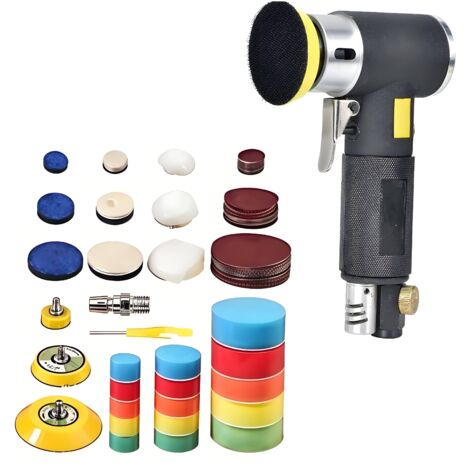 Cikonielf Ponceuse Orbitale Pneumatique pour Polissage Voiture avec Aspirateur - Auto