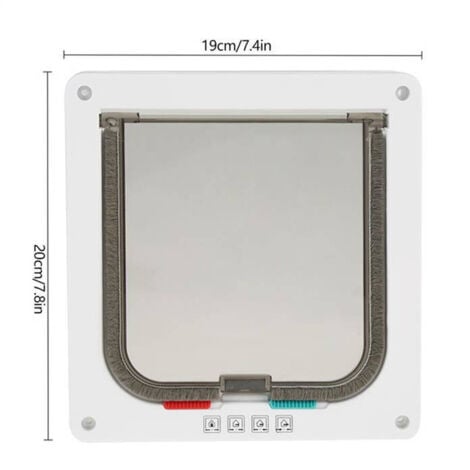 Chatière intelligente chat porte coleur de blanche 20 x 19 cm pratique pour l'installation S chatières et portes manuelles