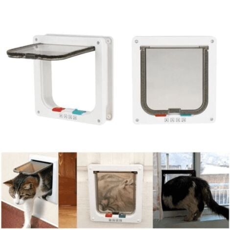 Chatière intelligente chat porte coleur de blanche 20 x 19 cm pratique pour l'installation S chatières et portes manuelles