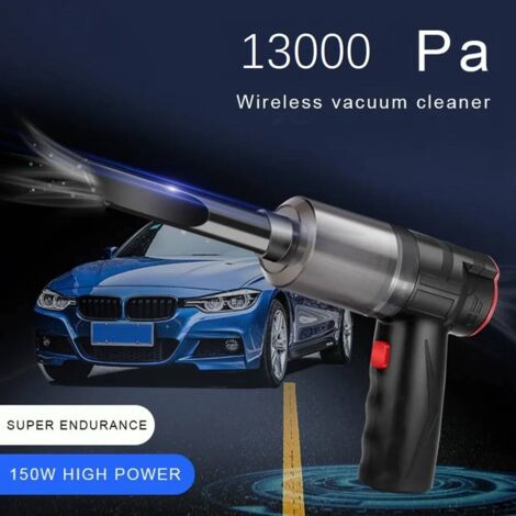 Aspirateur de Voiture sans Fil 2 en 1 Aspirateur à main Aspiration puissante à main humide et sec 13000PA set