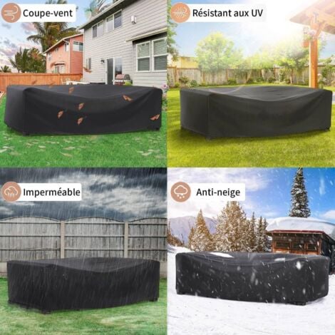Housse Salon De Jardin Exterieur, 215x135x75cm 420D