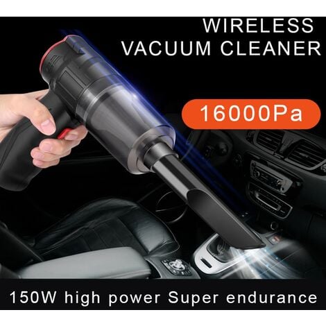 Aspirateur de Voiture sans Fil 2 en 1 Aspirateur à main sans fil pour la maison et la voiture Mini aspirateur à double usage ensemble 16000Pa 150W