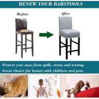 Housses Velours Élastiques Pour Tabourets De Bar - Lot De 4 - Antidérapantes - Dimatic