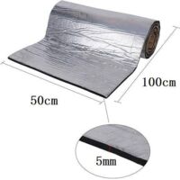 Tapis Amortisseur D'isolation Phonique, Thermique De Voiture, Isolation Thermique Et Sonore, pour Le Moteur/Toit/fenêtre ,imperméable,Ignifuger ,Résiste à l'humidité ( Color : 10mm(THK) , Size : 1*6M