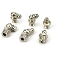 Lot De 8 Raccords Graisseurs (Nipples) M14x1.5 Filetage Nickelé - Pour Entretien Auto/Moto