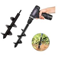 BFACCIA Mèche Tarière Jardin 80mm + 40mm - Foret Plantation Perceuse Pour Bulbes Et Semis