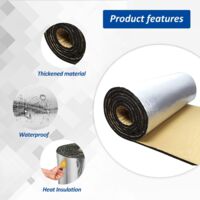 Xujuika Isolation Phonique Acoustique Anti-Bruit Coton Auto, Tampon Auto-adhésives En Mousse Tapis Isolation Acoustique, Bouclier Thermique Tapis Mousse Insonorisant Pour Toit, Capot, Moteur