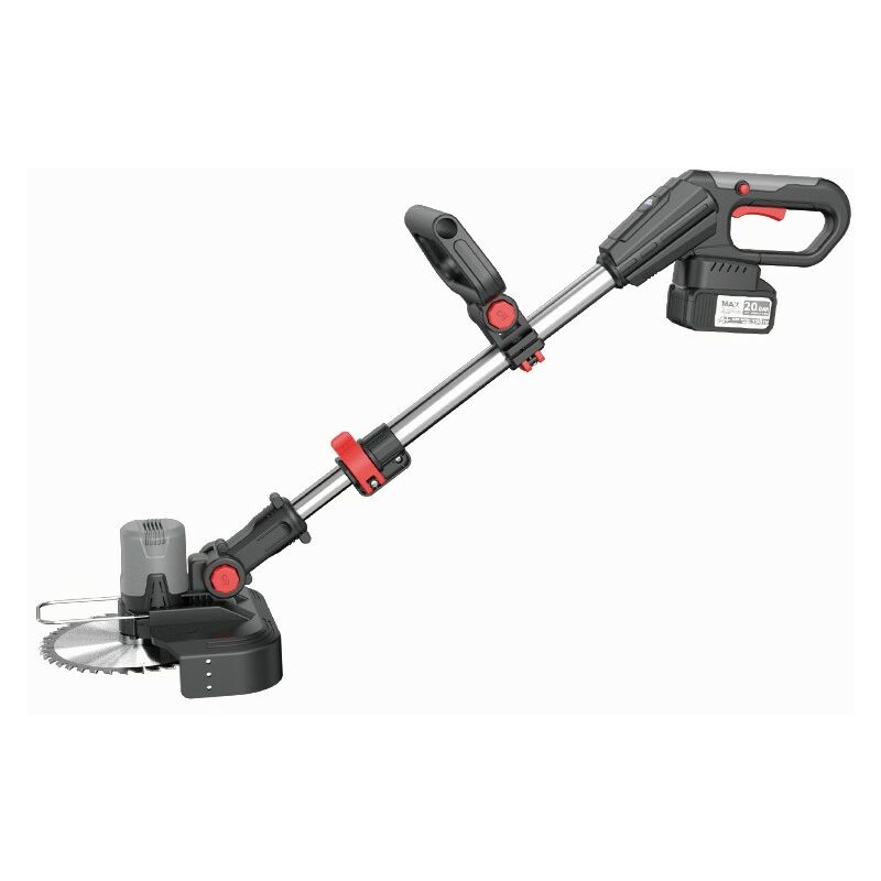 Tagliaerba A Batteria 21V 3 In 1 - Con 3 Lame, 2 Batterie 2000mAh, Manico Telescopico, Per Giardino E Cespugli