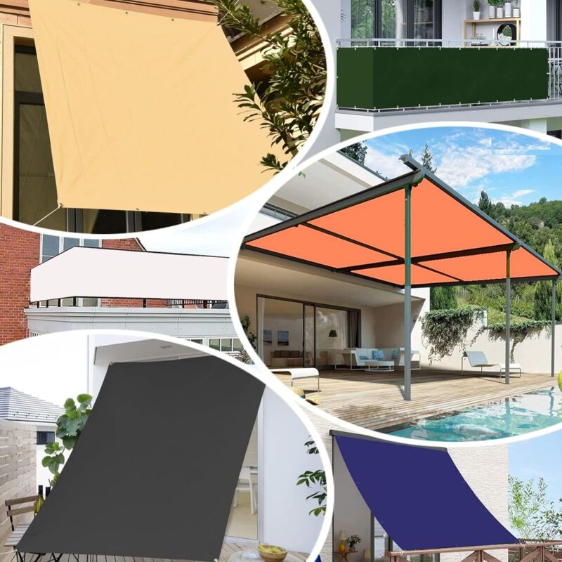 Vela Ombreggiante 3x3 Tortora Triangolare Telo Tenda Parasole Giardino Esterno