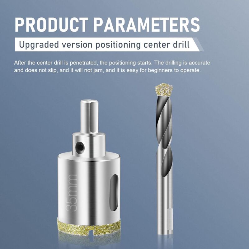 Sega A Tazza Diamantata 35mm - Per Vetro, Piastrelle, Marmo | Punta Da Trapano Professionale - Foto 5