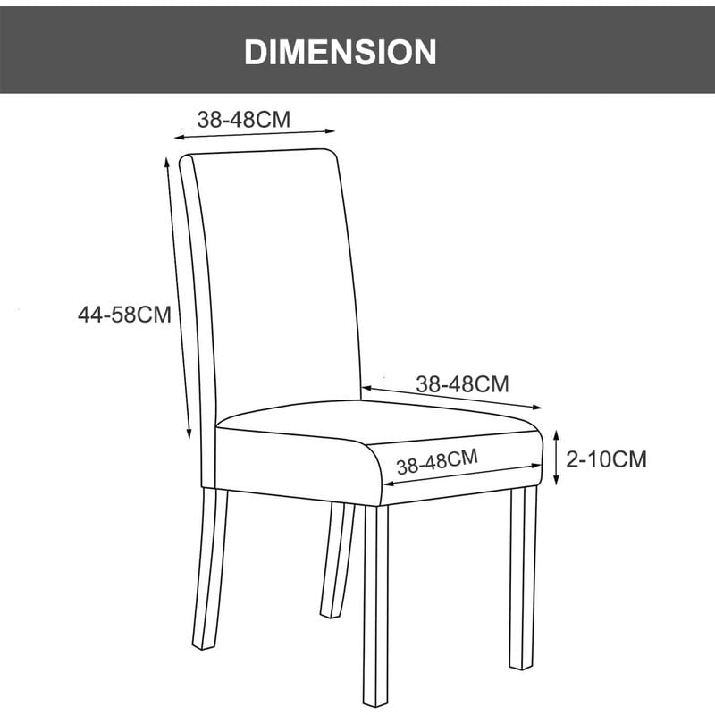 ZQMHCY Copri Sedie Sala da Pranzo 6 Pezzi Grigio Scuro Grigio Chiaro  Coprisedia Elasticizzati con Schienale Lavabile Estraibile Spandex  Coprisedie Resistente Moderna Copri sedie Soggiorno : : Casa e  cucina