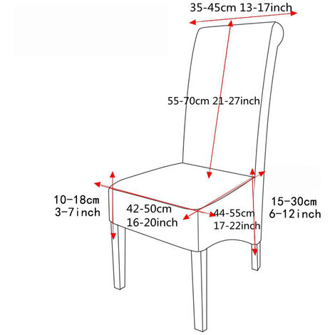 Fodera per sedia da pranzo elasticizzata con schienale alto grande