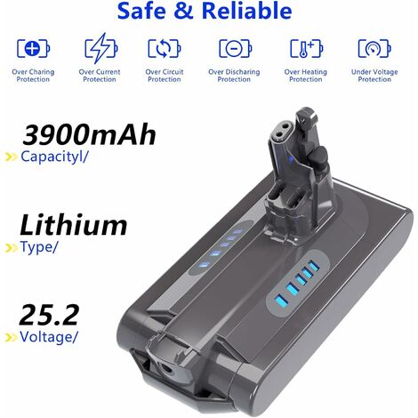 Batteria Sostitutiva ADVNOVO V10 3000mAh – Compatibile Con Dyson V10 Absolute, Animal, Cyclone