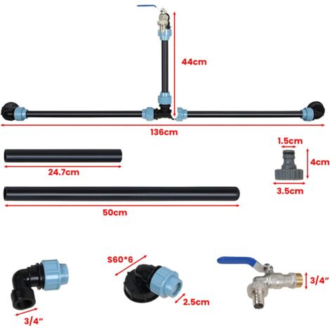 Set Di Collegamento Per Serbatoi IBC Per Acqua Piovana E Taniche (set - Foto 5